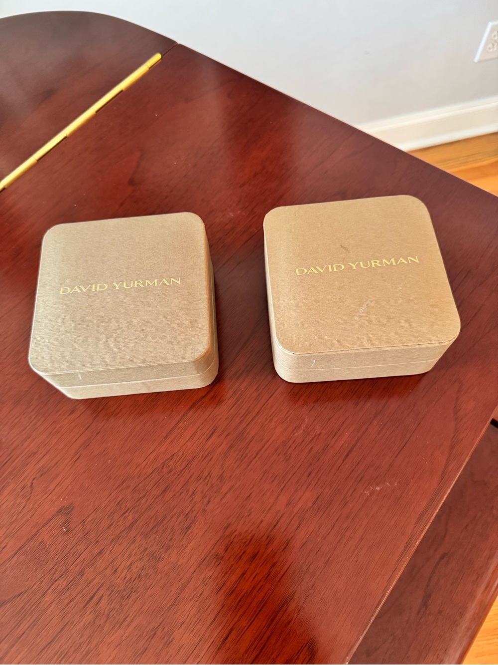 David Yurman Gold Jewelry Boxes - Pair